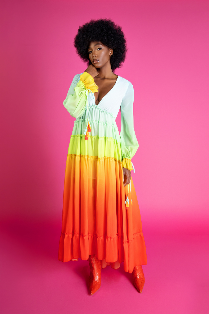 Rainbow Ombre Maxi Dress – Shop Once Upon A Time Boutique
