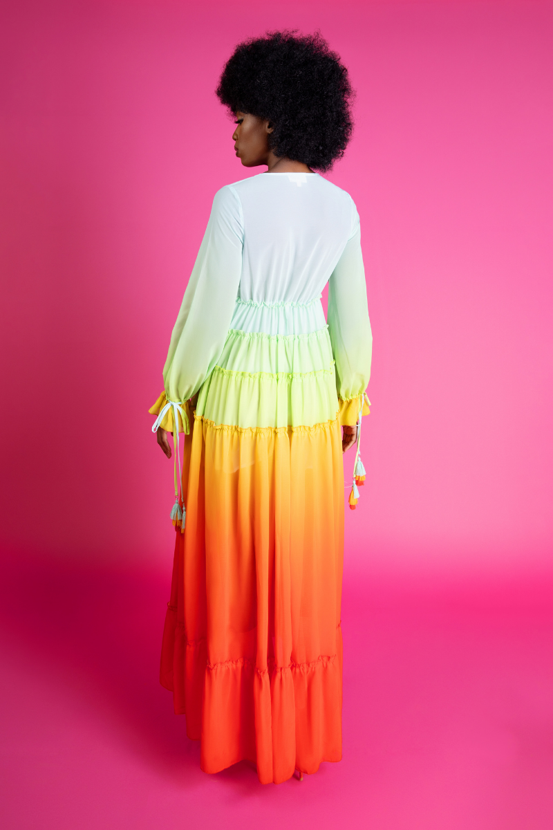 rainbow ombre maxi dress Womens Dresses Pleated Rainbow Dress Rainbow Ombre Maxi Dress Parallel