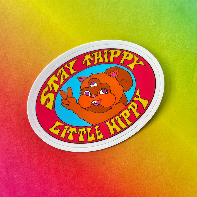 Stay Trippy Little Hippy 3" Sticker