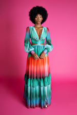 Ombre Cut Out Maxi Dress