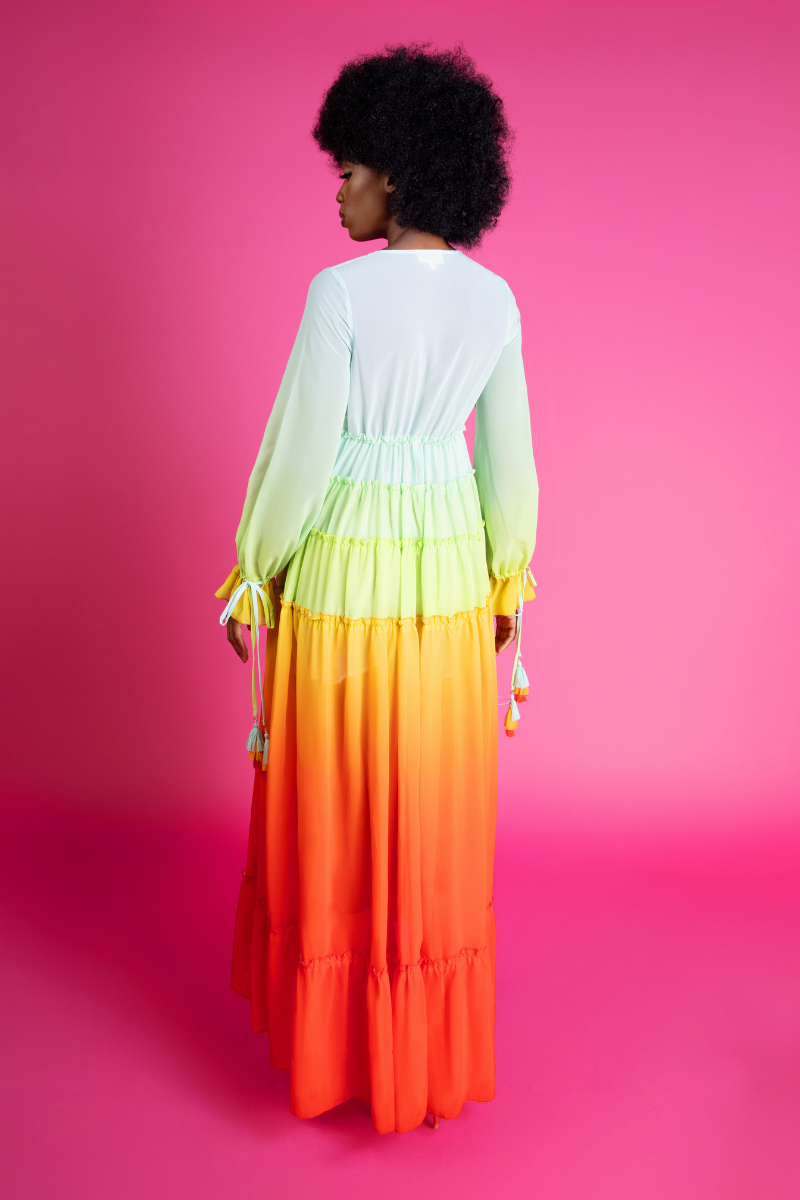 Rainbow Ombre Maxi Dress