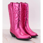 Yeehaw Metallic Cowgirl Boots