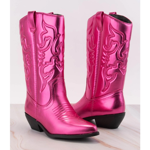 Yeehaw Metallic Cowgirl Boots