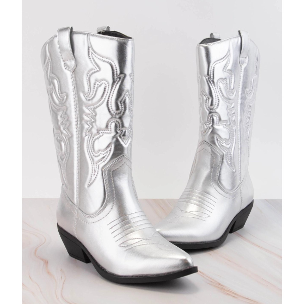 Yeehaw Metallic Cowgirl Boots