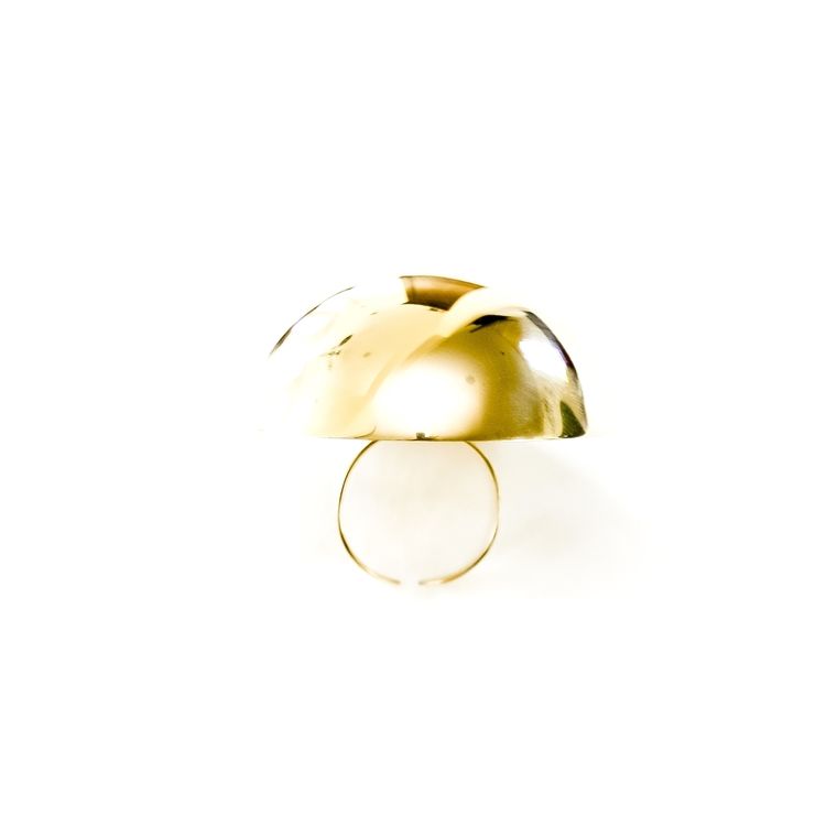 Large Brass Dome Ring