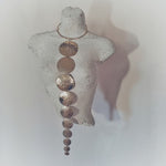 Brass Disc Long Runway Necklace